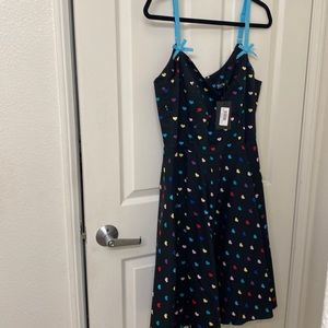 Hell Bunny heart fit and flare dress. Never worn. Size XL (UK 16)